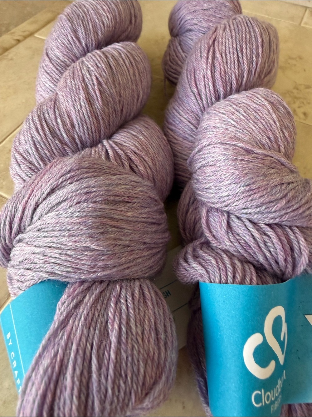 Cloudborn Fibers Merino Superwash Sock Twist Yarn - Lavender Heather - Picture 7 of 7